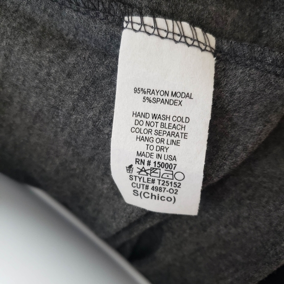 Noble U NWOT Small Charcoal Grey Long Sleeve Dress Keyhole Neck Strappy Top - Picture 3 of 7